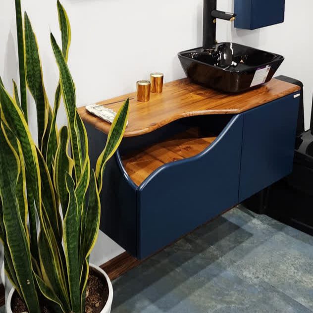 روشویی کابینتی برند رابوکا مدل کالارایز فیروزه ای